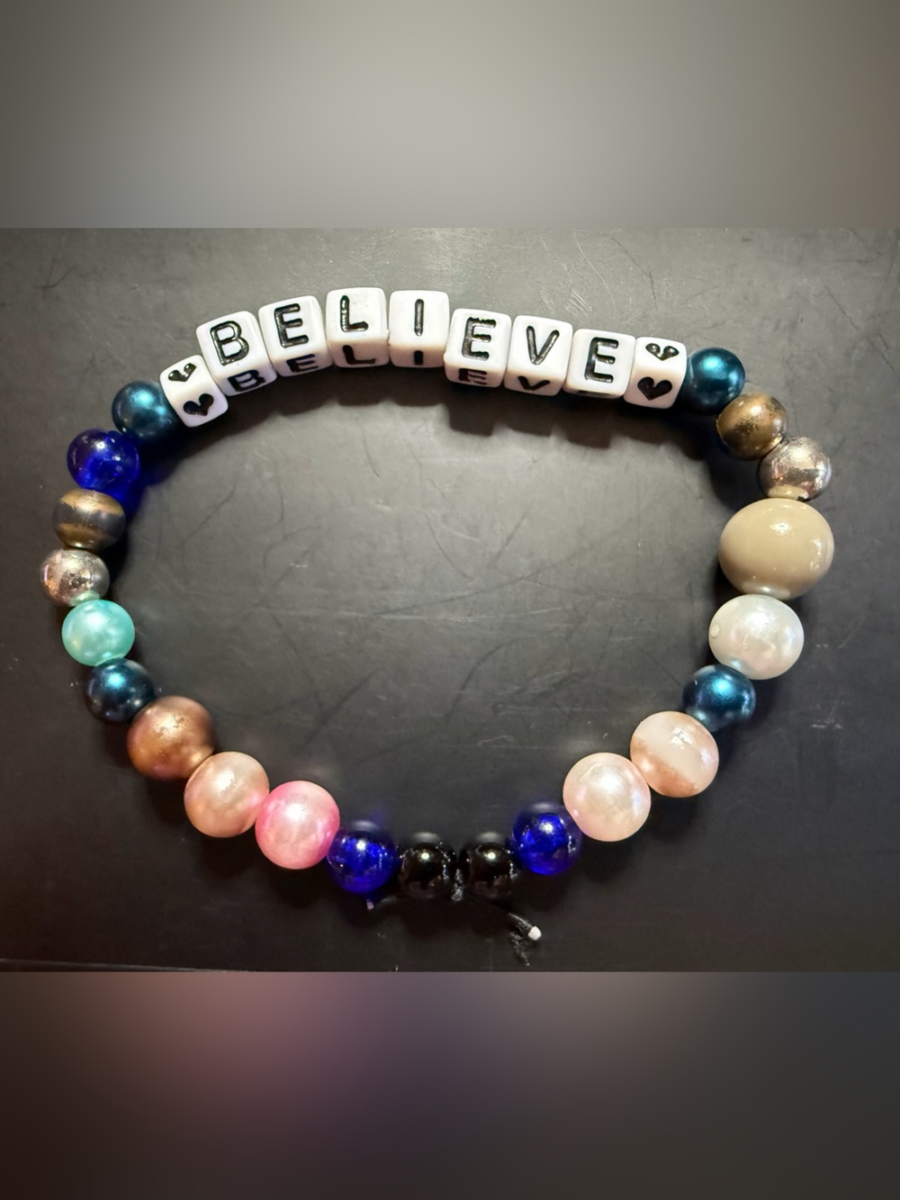 Believe Multi-Color Beaded Stretch Bracelet - Women